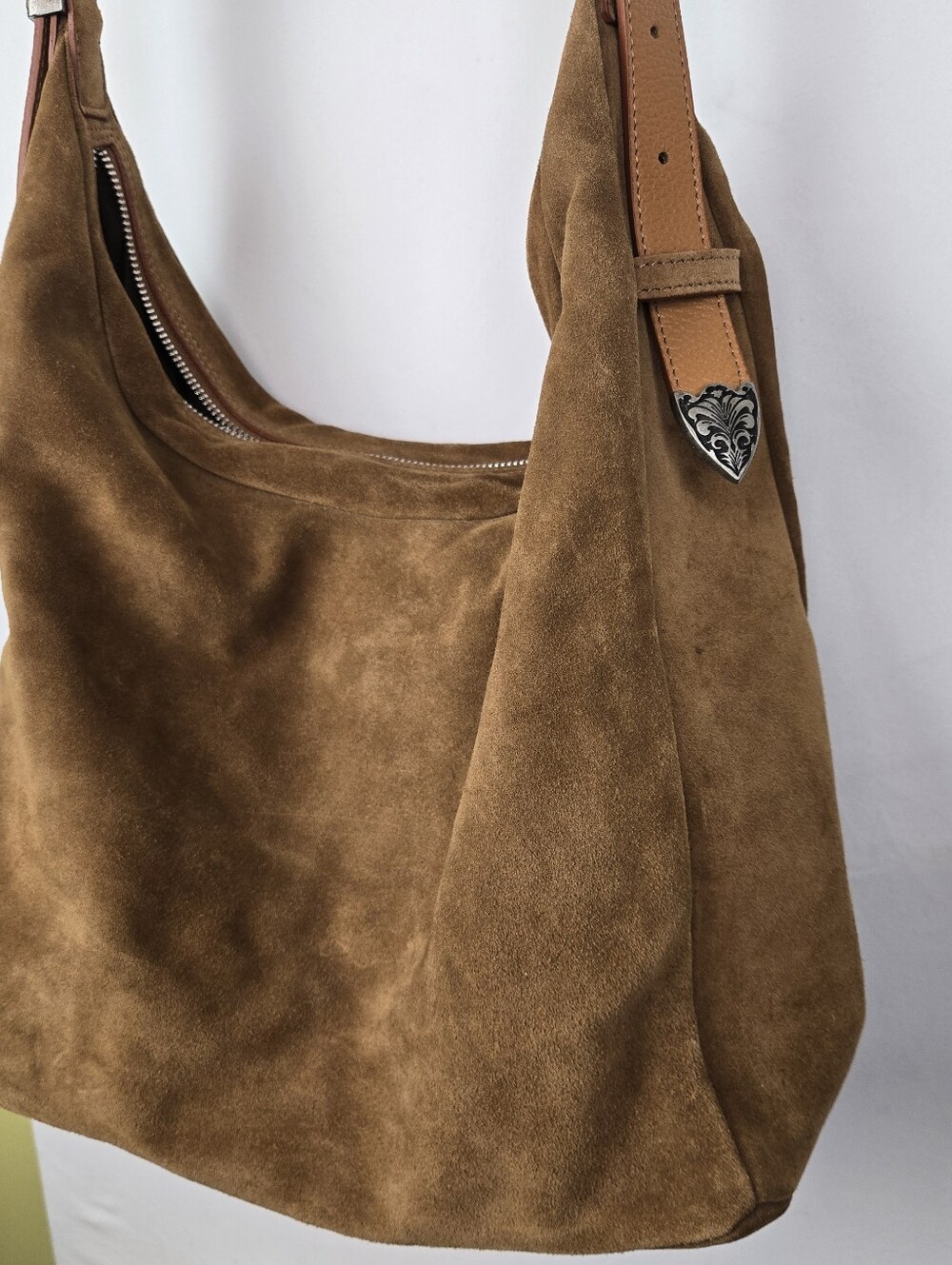 Sundance suede hobo Western Belt Buckle Strap Italy Made. Purse - Picture 3 of 12